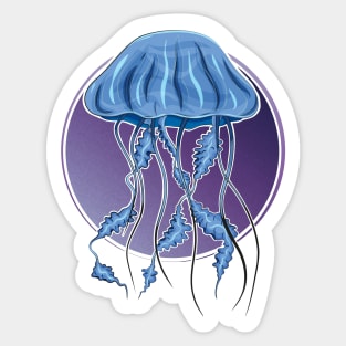 Jellyfish in purple Sticker